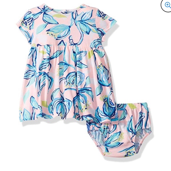 Lilly Pulitzer Other - Lilly Pulitzer Infant Abigail Dress Sweet Pea Pink Chasing The Sun